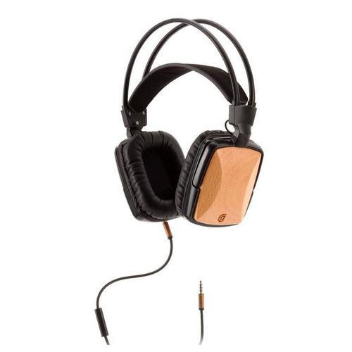 Griffin WoodTones Over-Ear Headphones with In-Line Microphone - Beech Wood